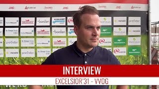 Screenshot van video Jos van der Veen: "We winnen terecht van een zwakker VVOG dan in Harderwijk" | Excelsior'31 - VVOG