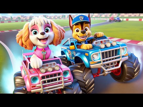 Paw Patrol Ultimate Rescue | CHASE and SKYE's Monster Truck Adventure!? | Funny Story | Rainbow 3