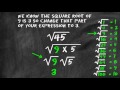Expressing Answers in Simplest Radical Form
