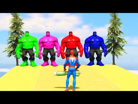 GTA 5 Epic Ragdolls SPIDERMAN VS SUPERHEROES AND RED MINIONS | Euphoria Physics Funny/Fails ep.13