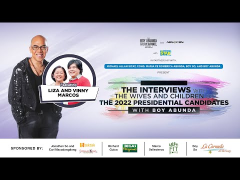 The Interviews Of The Wives And Children Of The 2022 Presidential Candidates: Marcos