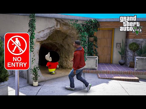 GTA 5 !! Shinchan and Franklin Find Most Ultimate Secret Tunnel Near Franklin's House in Gta 5