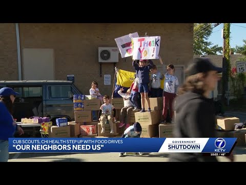 YouTube video thumbnail: New Omaha Food Drive Locations Announced, Cub Scouts Hold Drive