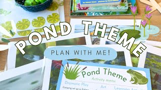 Summertime preschool activities for the POND theme