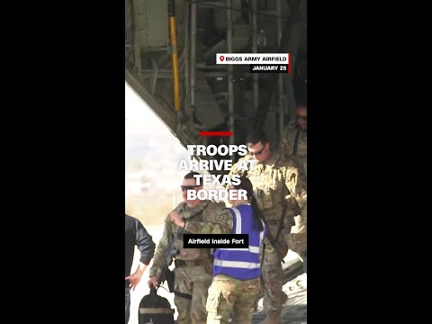 Troops arrive at Texas border