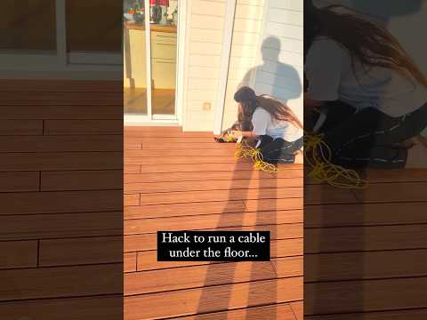Hack to Run a Cable Under The Deck