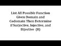 Functions: Domain, Injective, Surjective