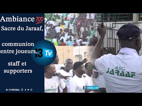 💯ambiance entre joueurs, staff et supporters à l'issue du sacre du Jaraaf champion 2024-2025