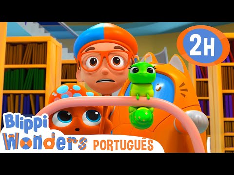 A Aventura do Blippi na Biblioteca! | MARATONA DO BLIPPI! | Desenhos Animados Infantis em Português