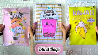 [💸Paper Diy 💸] Blind Bags Opening ASMR !Paper Diy Sushi🍣, Boba🧋, Banana🍌 Squishy!