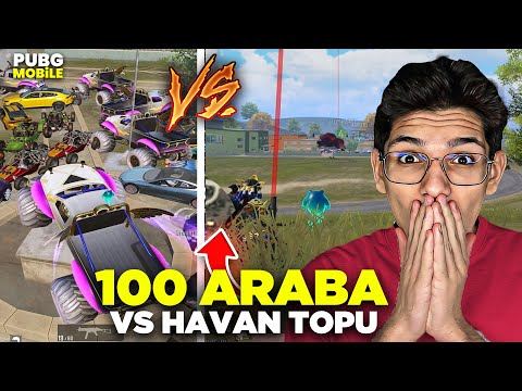 100 ARABA VS HAVAN TOPU! - PUBG MOBİLE