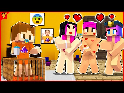 A EMILLY VICK, VOID e a POLICIAL LINDA SEM NADA VIRARAM BABÁ do BEBÊ DAVI no Minecraft