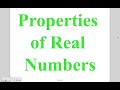 Exploring Properties of Real Numbers