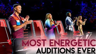 MOST ENERGETIC BLINDS ON THE VOICE | BEST AUDITIONS