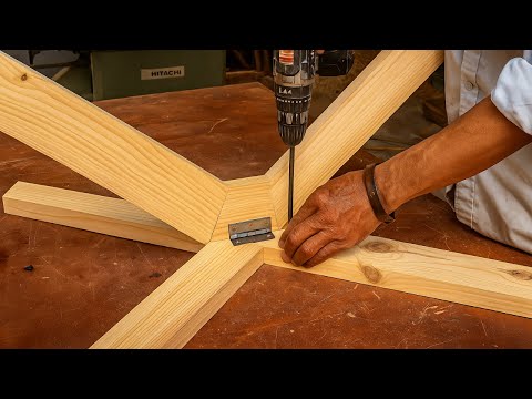Useful Wood Recycling Projects At Home // How To Make An Easy Folding Table From Pallet Wood