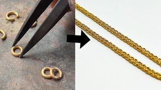 Making a 24k Gold Chain! Hand Made | Jewelry Making | How it’s made | Chain Making | 4K Video