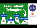 Exploring Types of Triangles: Equilateral, Isosceles, Right, and Scalene