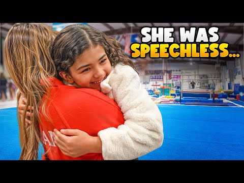 Surprising Abella With Her Favorite Gymnast!!! (emotional)