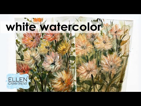 How to use White Watercolor for Autumn Flowers