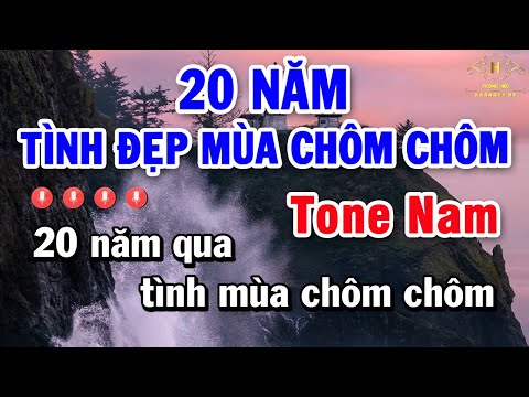 20 Năm Tình Đẹp Mùa Chôm Chôm Karaoke Tone Nam Nhạc Sống | Trọng Hiếu