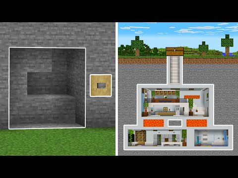 How to Build a Secret Underground Base : Minecraft Tutorial (Easy) #8