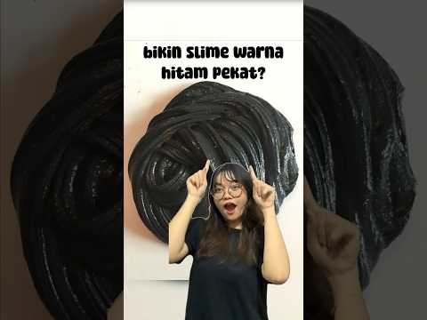 BISA GA YA BIKIN SLIME WARNA FULL HITAM PEKAT GINI?🖤😍 #artbytatae #slimebytatae #diyslime #black