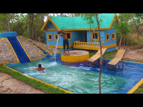 Build Temple House, Stone Water Slide,Water Well And Undergr