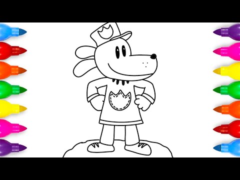 Drawing Dog Man Coloring Page