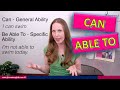 Understanding 'Can' vs. 'Be Able To'
