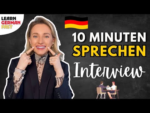 JOB INTERVIEW in German - 🇩🇪 10 Minuten SPRECHEN - Learn German Fast