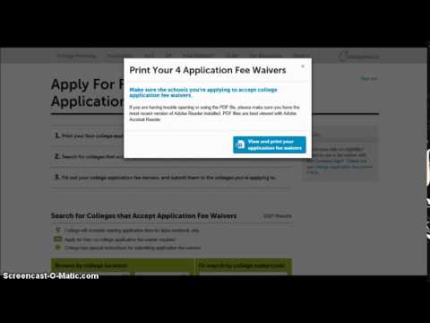 College Board College Application Fee Waivers Video