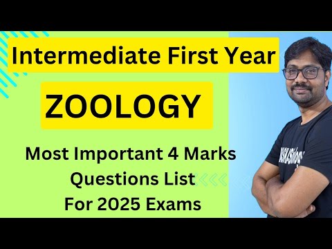 Intermediate First Year Zoology Most Important 4 Marks Questions for 2025 Exams