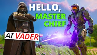 TALKING TO AI DARTH VADER IN FORTNITE AS MASTER CHIEF 🤣