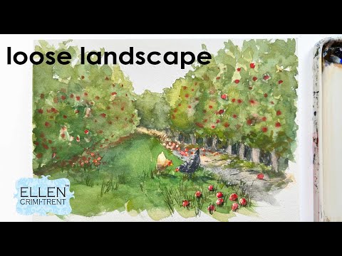 How to simply a Watercolor Landscape