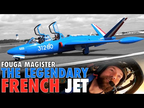 The Legendary FRENCH V-tail Jet Plane with its Pilot, Cameron Heddings in action