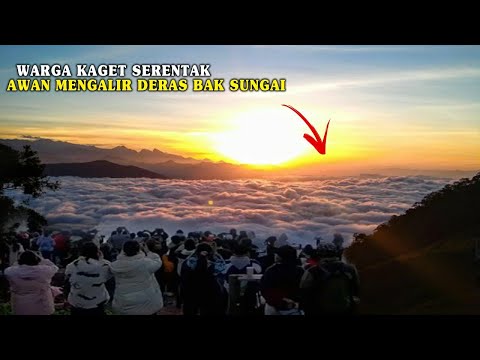 WARGA KAGET!! AWAN TIBA-TIBA TURUN DAN MENGALIR DERAS LAYAKNYA SUNGAI!! FENOMENA ALAM