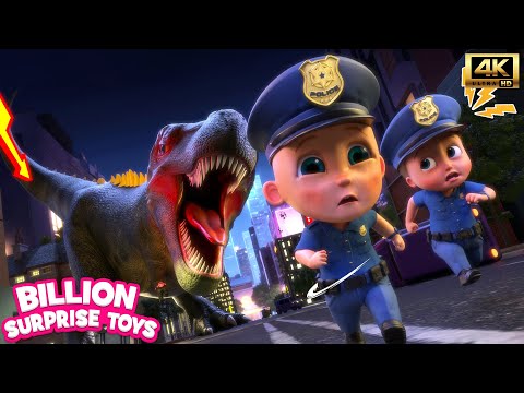 Dino Attack in the City🦖🚨Police Save the Day | Kids Cartoon Police Stories | Season 1 Episode 8 [4k]