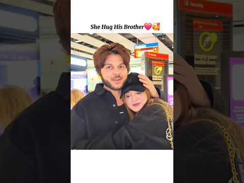 She Hug His Brother❤️🥰 #rajabbutt #viral #trending #short