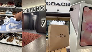 Vlog: New finds + movie date + Coach outlet shop with me + I’m highly favored + iPhone 17 unboxing 