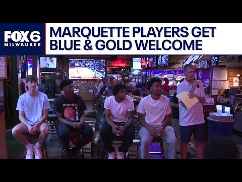 Marquette players receive a blue and gold welcome | FOX6 News Milwaukee