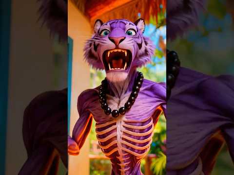 🐾😱Cat Pranks Tiger… But Puppy Strikes Back! 💥 #catvsdog #funnyanimation #bloopups