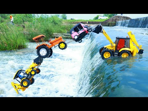 JCB 3DX Auto Rickshaw HMT Tractor Accident Pulling Out JCB 5CX Plus ? New Jcb Cartoon video | CS Toy