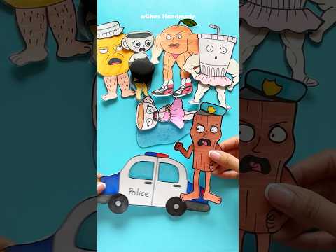 Paper DIY Brainrot R.I.P Sad Story : Police Tung Tung Sahur , Udindindun  x Sahurina Cappuccino