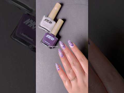 Easy water marble nail art for beginners at home🌼🏡 #shorts #nailart #naildesign #youtubeshorts