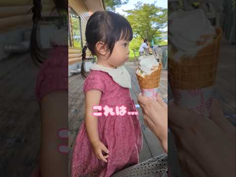 初めてのソフトクリームデビューから1年後…#ほのぼの #日常