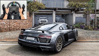 Audi R8 V10 | Forza Horizon 5 | Steering Wheel Gameplay