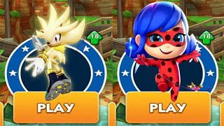 SONIC DASH - SUPERS EVENT❗- SUPER SILVER vs TALKING TOM HERO DASH X MIRACULOUS LADYBUG NEW UPDATE