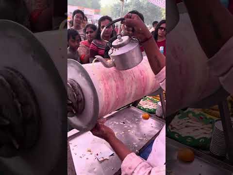 ROLLER COASTER Natural Mix Fruits ICE CREAM Live making