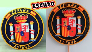 Mira cómo hago el escudo de España con cartón fácil! | Marshel Craft