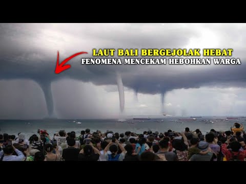 WARGA BALI HEBOH! FENOMENA MENGERIKAN MUNCUL DI PESISIR PANTAI, AIR MENDADAK TERSEDOT KE ATAS LANGIT